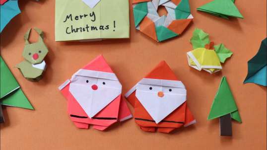 ⁣Origami Christmas Santa 聖誕節摺紙教學 聖誕老人